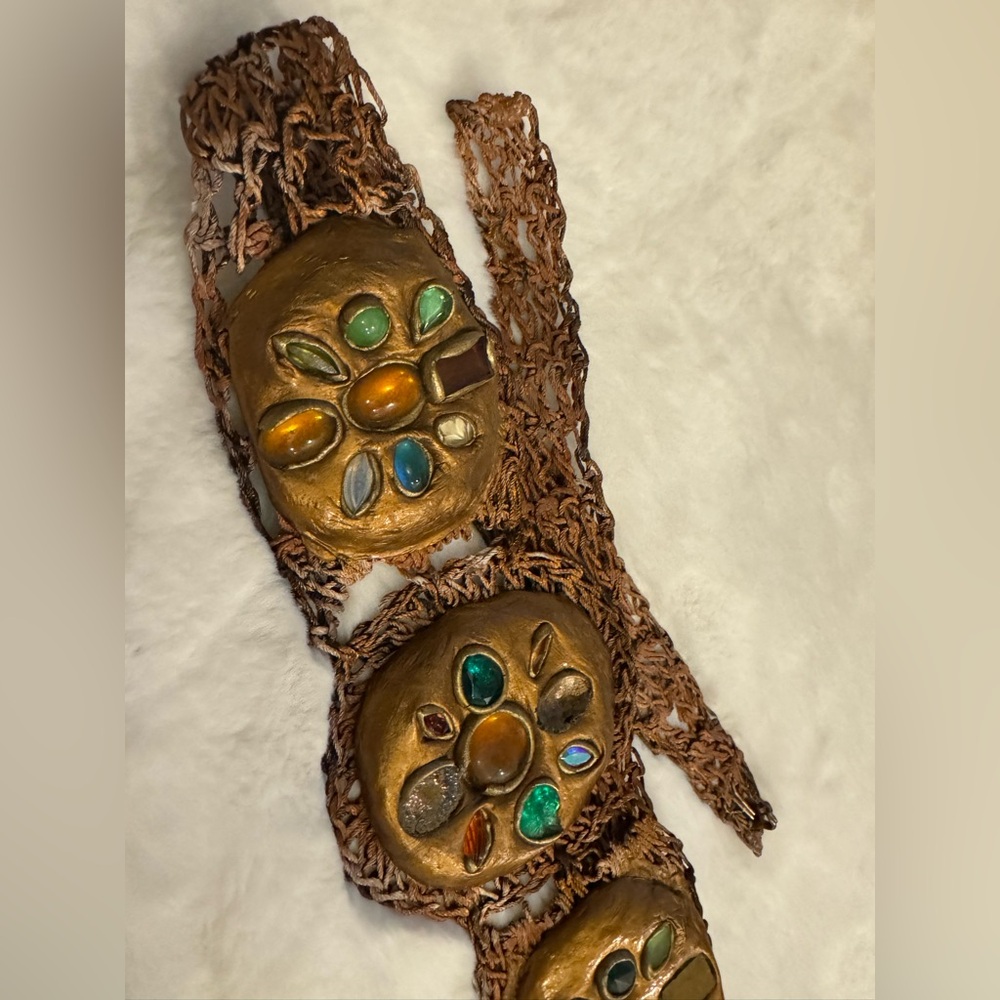 Unique Handmade Woven Bohemian Hippie Festival Belt, 1970s-1980s Era - Picture 8 of 15